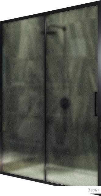 Душевая дверь MaybahGlass 195x150 MGD-1281-6 (сатин/черный)