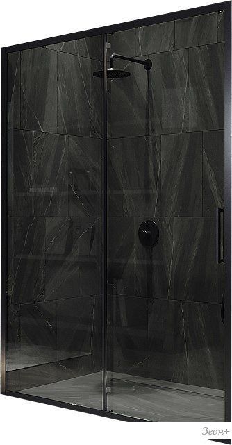Душевая дверь MaybahGlass 195x150 MGD-1285-6 (графит/черный)