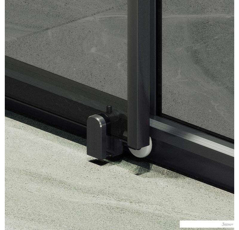 Душевая дверь MaybahGlass 195x150 MGD-1285-6 (графит/черный)