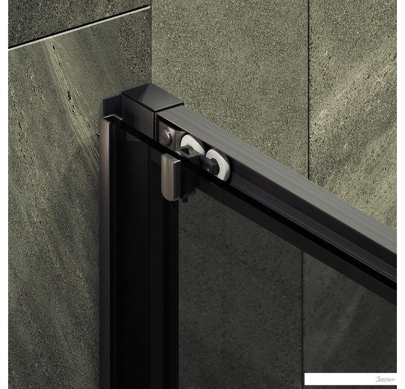 Душевая дверь MaybahGlass 195x150 MGD-1285-6 (графит/черный)