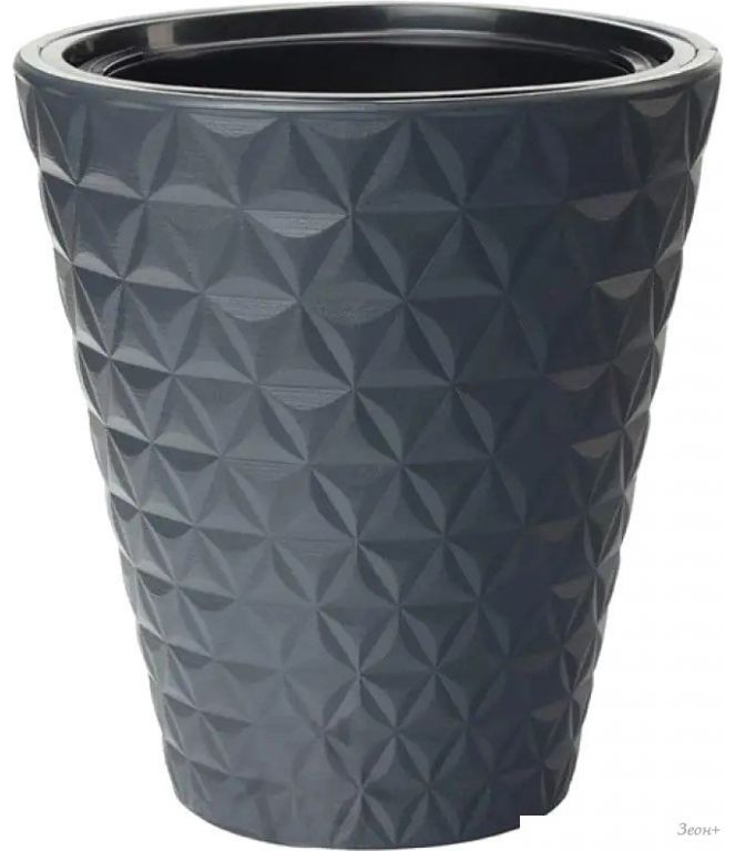 Кашпо Form-Plastic Diament 40 Antracyt 2920-014