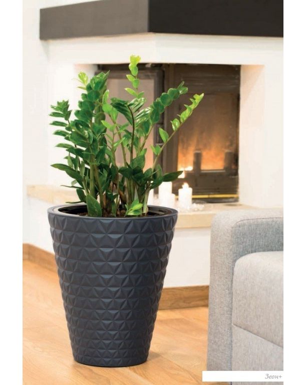 Кашпо Form-Plastic Diament 40 Antracyt 2920-014