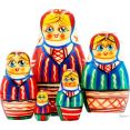 Развивающая игра Брестская Матрешка В белорусском традиционном платье с орнаментом (набор 5 шт)