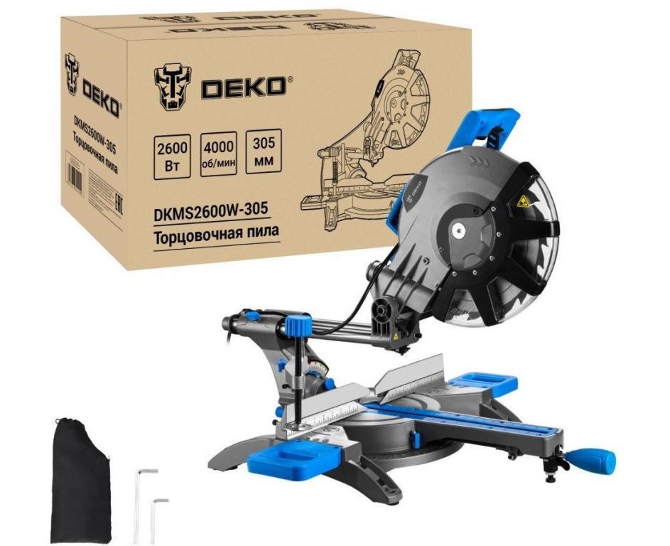 Торцовочная пила Deko DKMS2600W-305 Laser 083-1094