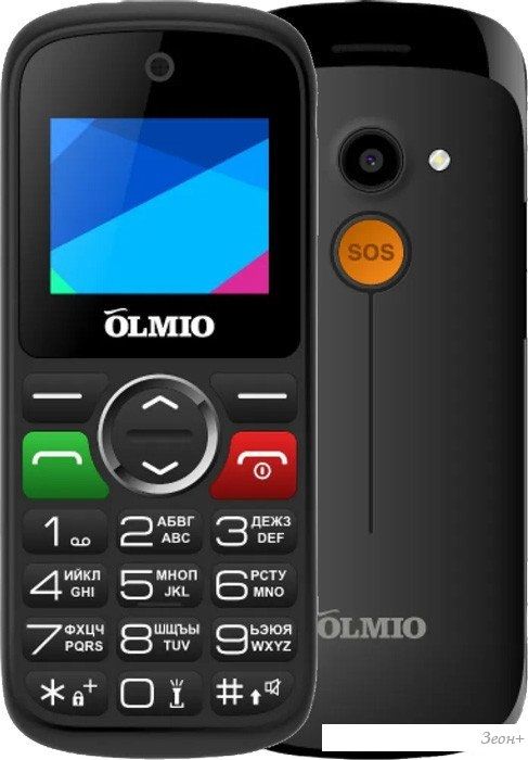 Кнопочный телефон Olmio C18 (черный)