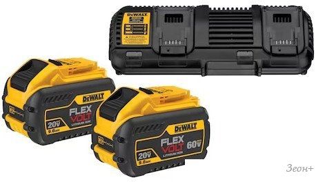 Аккумулятор с зарядным устройством DeWalt DCB132X2 (20В/2x9 Ач)