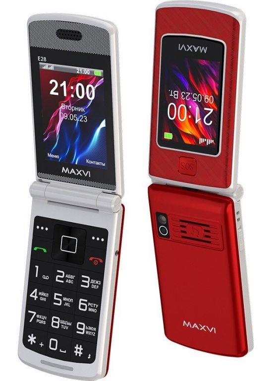 Телефон Maxvi E28 (красный)