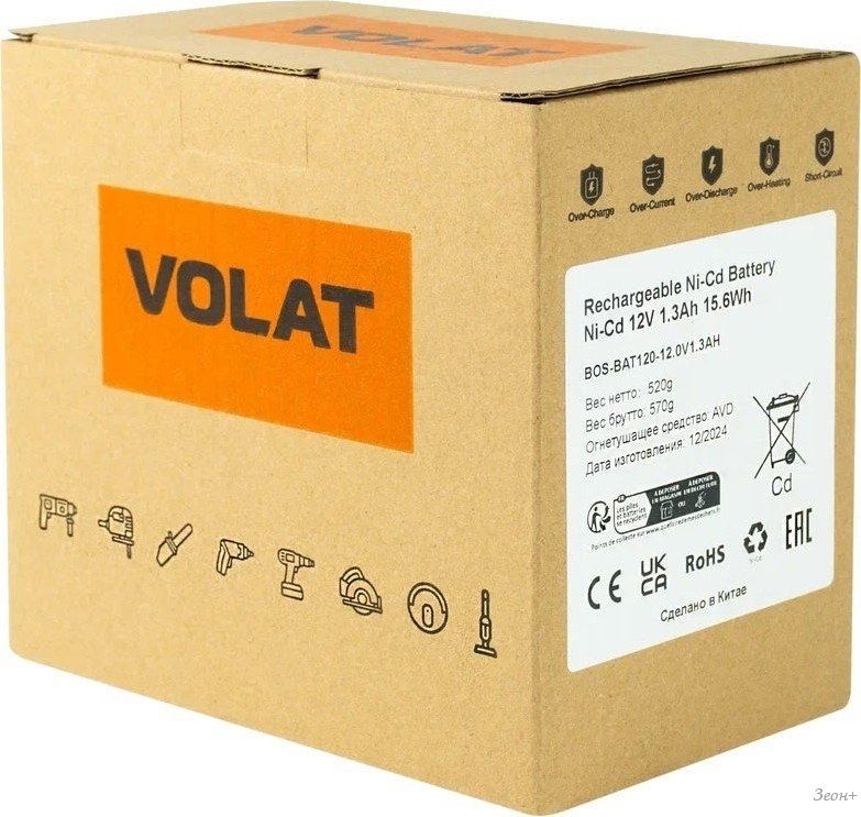 Аккумулятор VOLAT VT-BOS-BAT120-12.0V1.3AH (12В/1.3 Ah)