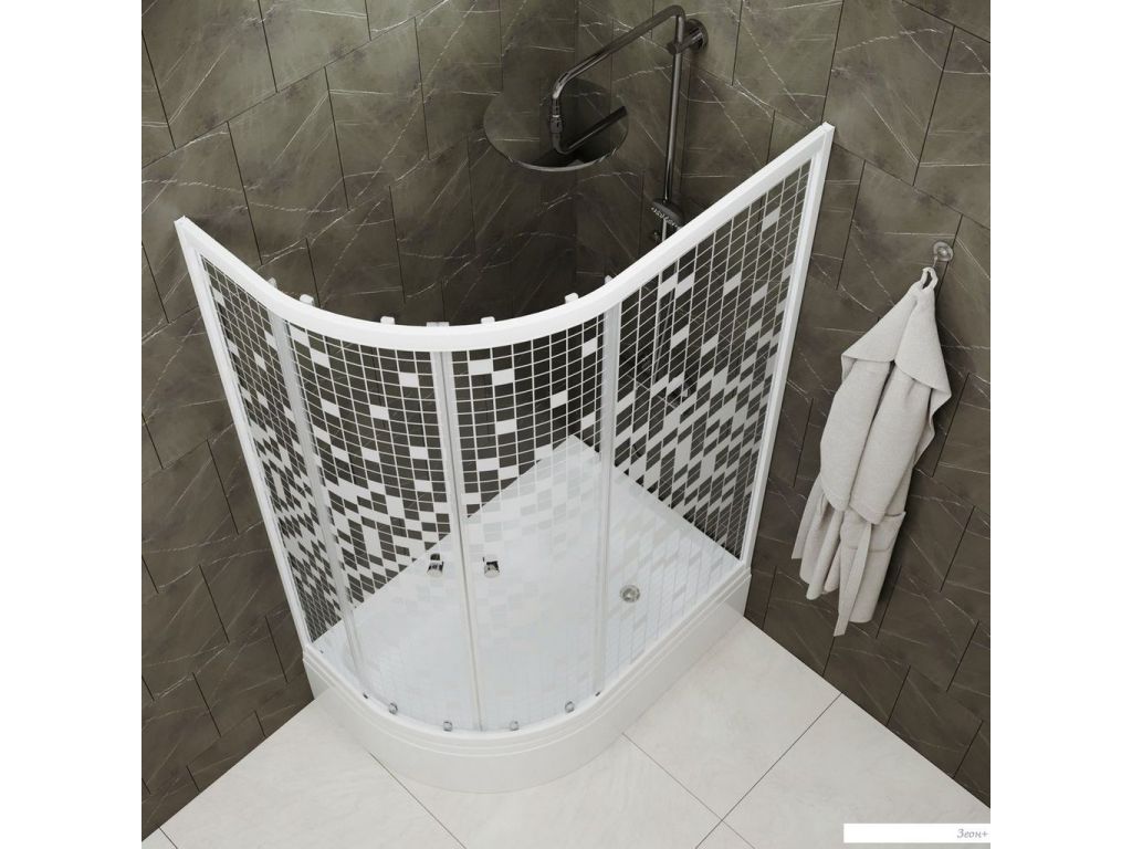 Душевой уголок Triton Коралл В Мозаика 120x80 R