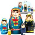 Развивающая игрушка Брестская Матрешка Содаты великой победы (набор 5 шт)