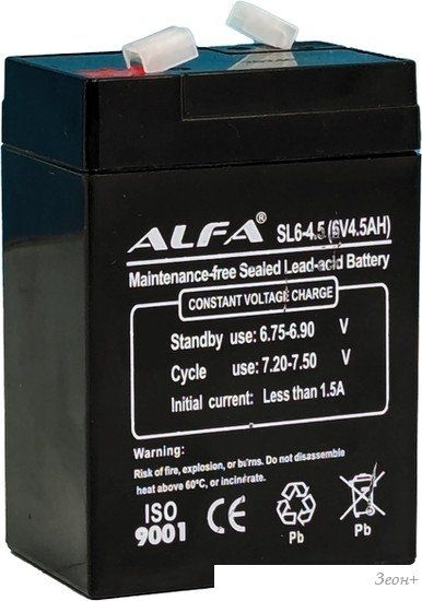 Аккумулятор для ИБП ALFA SL6-4.5 (6V-4.5Ah)