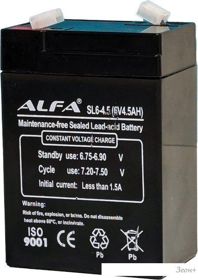 Аккумулятор для ИБП ALFA SL6-4.5 (6V-4.5Ah)