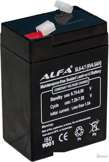 Аккумулятор для ИБП ALFA SL6-4.5 (6V-4.5Ah)