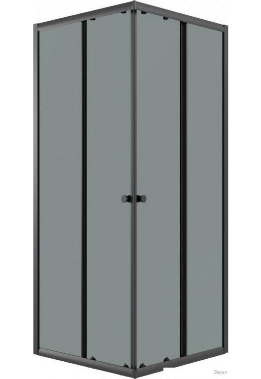 Душевой уголок Niagara Eco NG-1010-14QT 100x100x190 (черный/стекло тонированное)