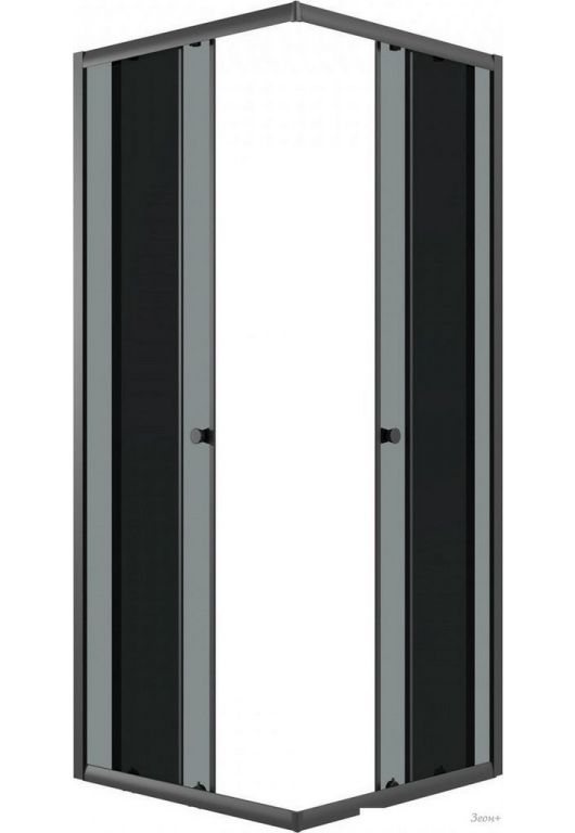 Душевой уголок Niagara Eco NG-1010-14QT 100x100x190 (черный/стекло тонированное)