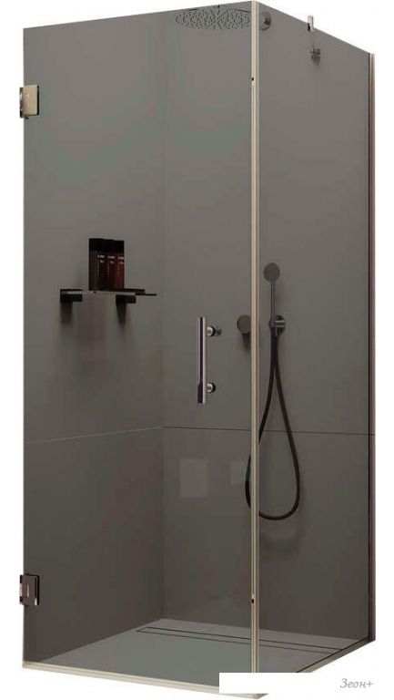 Душевой уголок MaybahGlass MGY-1309-4 (графитовое стекло/хром глянцевый)