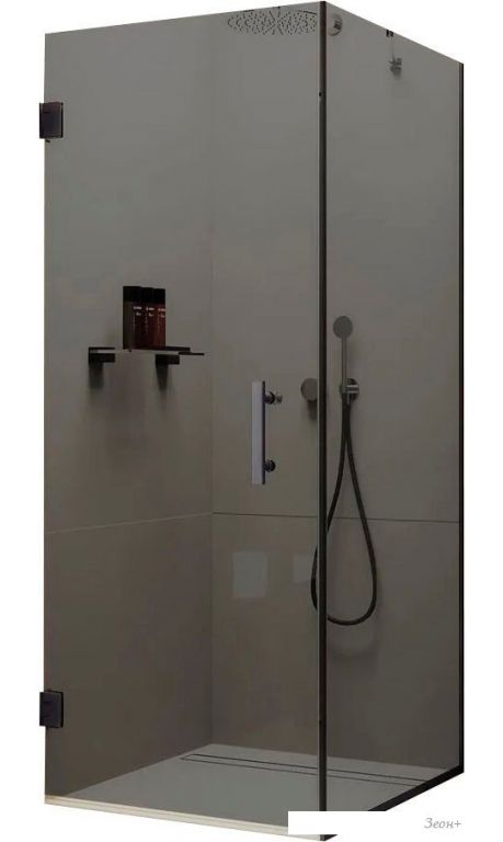 Душевой уголок MaybahGlass MGY-1309-6 (графитовое стекло/черный)