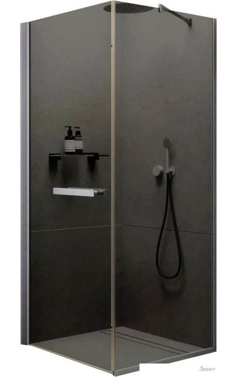 Душевой уголок MaybahGlass MGY-1321-5 (графит стекло/хром матовый)