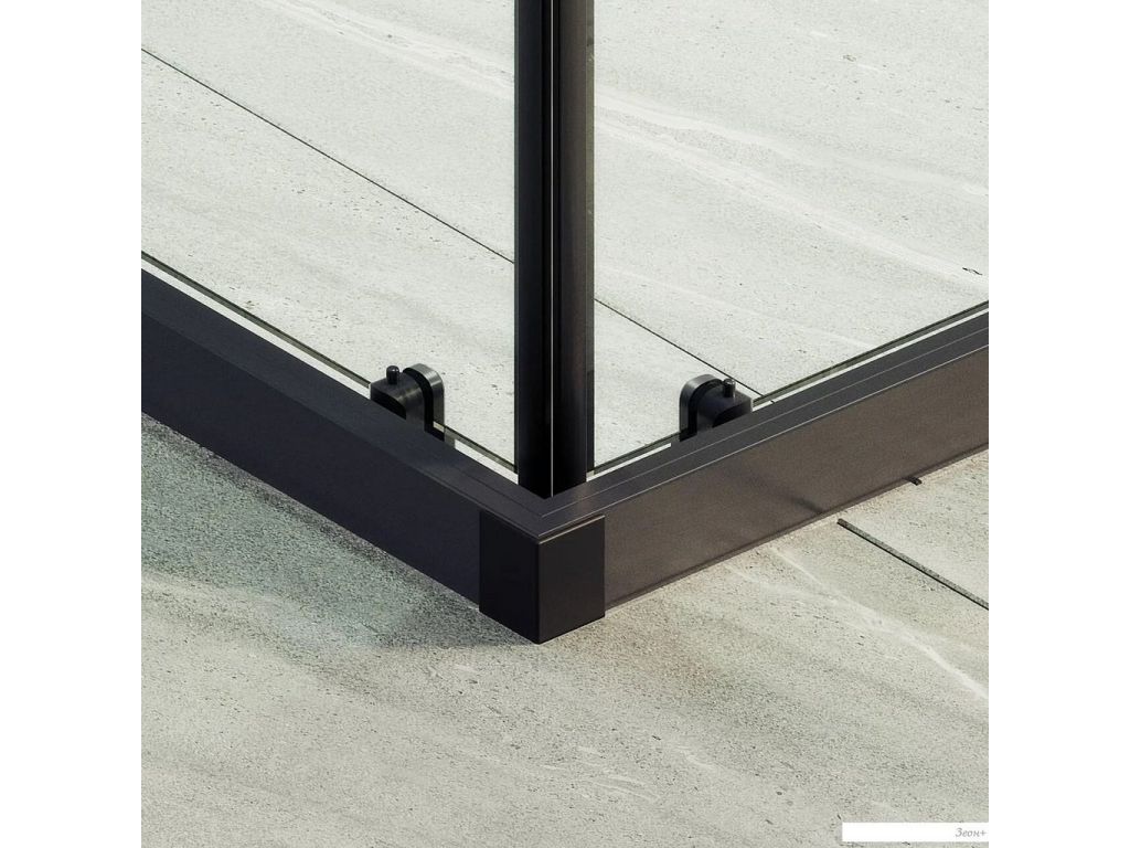 Душевой уголок MaybahGlass MGY-1323-6 (бесцветное стекло/черный)
