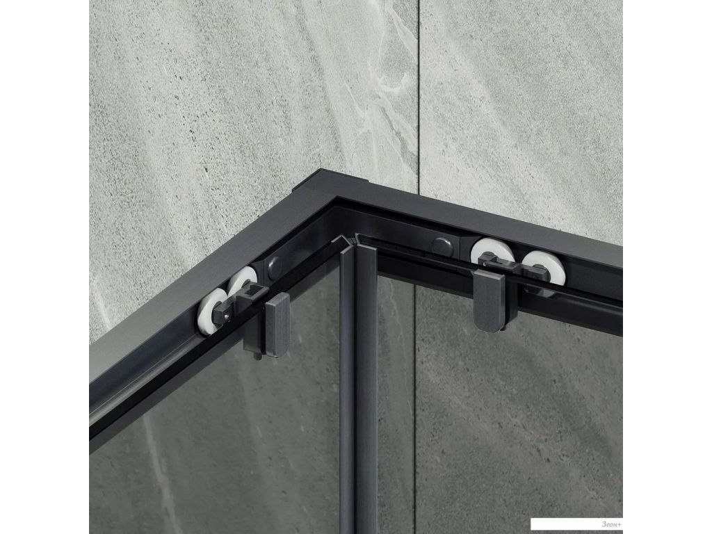 Душевой уголок MaybahGlass MGY-1328-6 (графит стекло/черный)