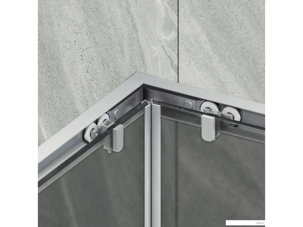 Душевой уголок MaybahGlass MGY-1329-5 (графит матовый стекло/хром матовый)