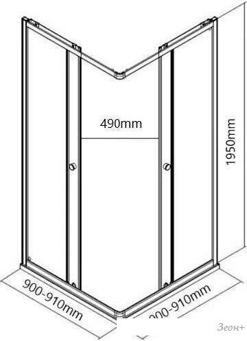 Душевой уголок MaybahGlass MGY-1329-5 (графит матовый стекло/хром матовый)