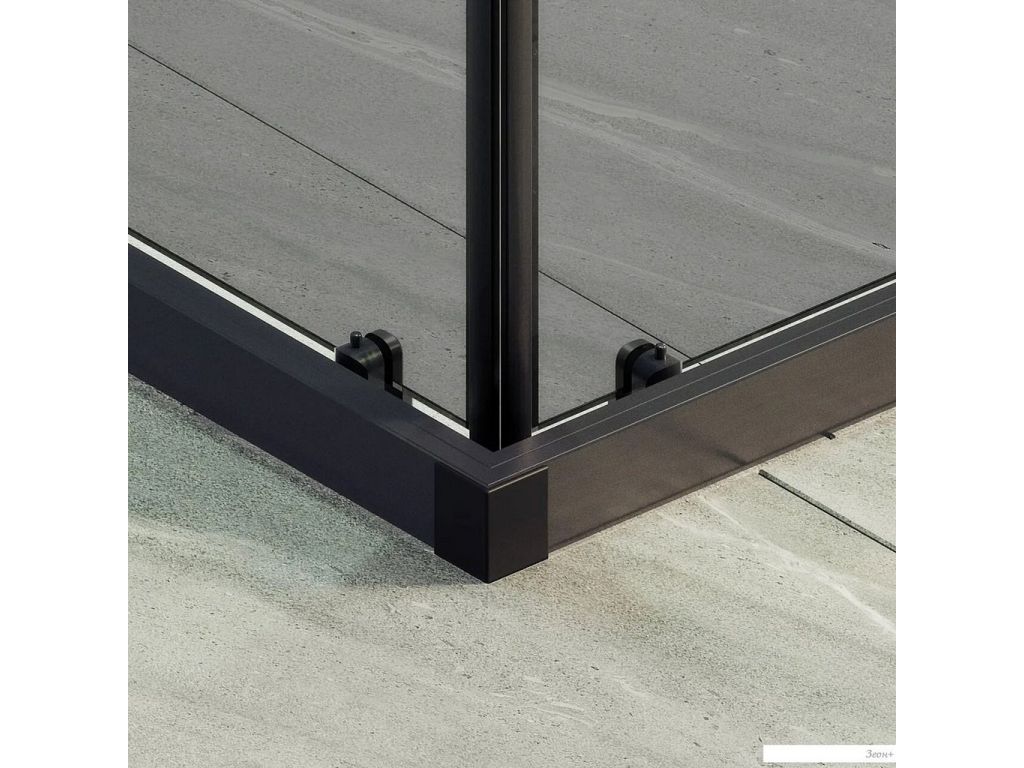 Душевой уголок MaybahGlass MGY-1334-6 (графит стекло/черный)