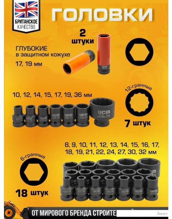 Универсальный набор инструментов JCB 4323-5MPB (60553)