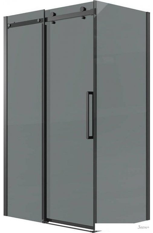 Душевая стенка Grossman Classic 100х195 200.K33.04.100.21.10 (черный матовый/стекло тонированное)