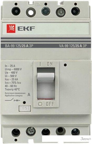 Выключатель автоматический EKF PROxima ВА-99 800/630А 3P 35кА mccb99-800-630