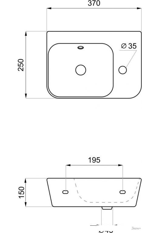 Умывальник Lavinia Boho Bathroom Sink Slim 33311065