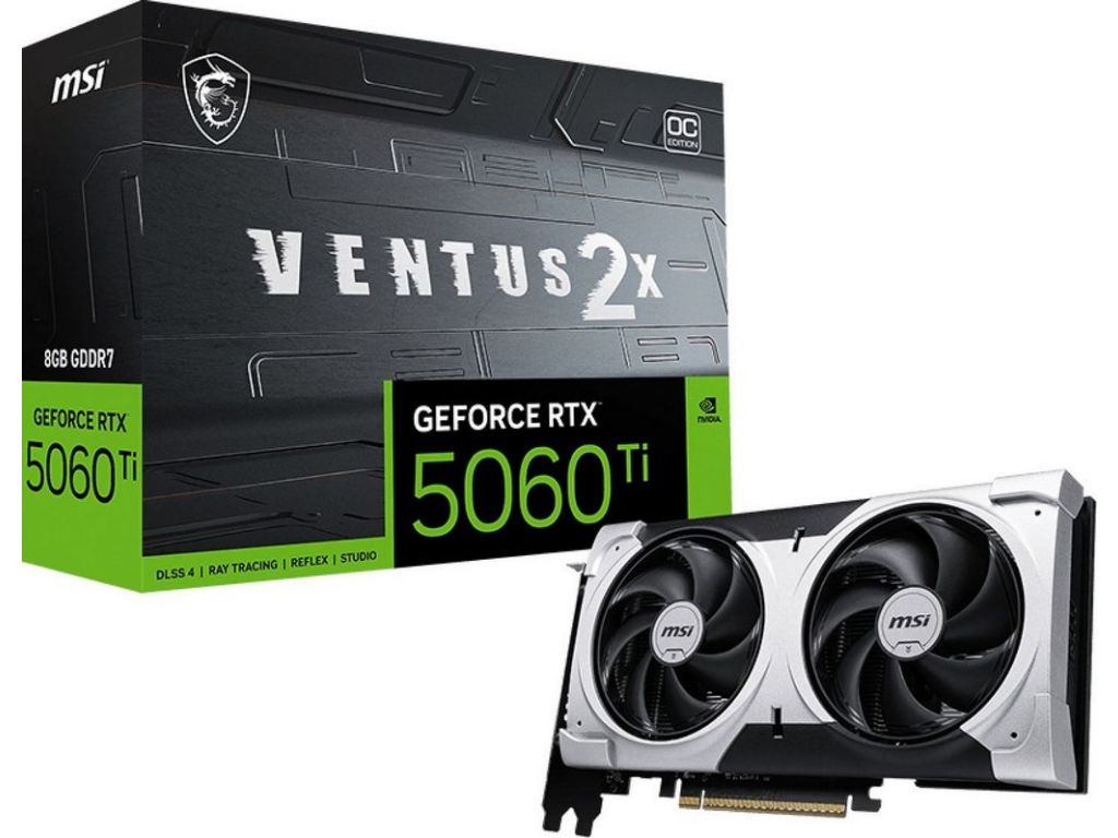 Видеокарта MSI GeForce RTX 5060 Ti 8G Ventus 2X OC Plus