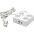 Сетевой фильтр Cablexpert PLT-4-C2U2-W-3