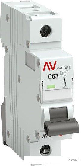 Выключатель автоматический EKF Averes AV-6 1P 63A (C) 6kA mcb6-1-63C-av