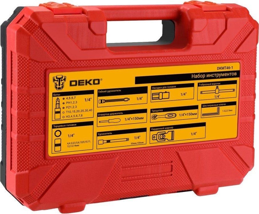 Универсальный набор инструментов Deko DKMT46-1 (46 предметов)