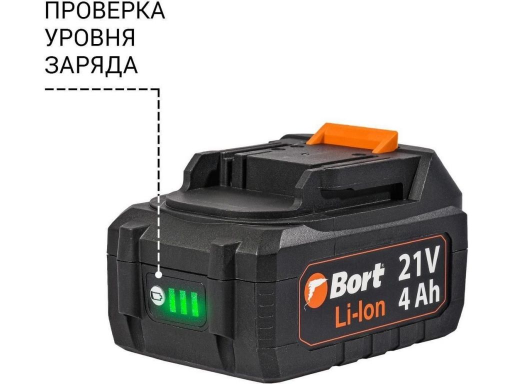Угловая шлифмашина Bort BWS-21LI (с 2-мя АКБ, кейс)