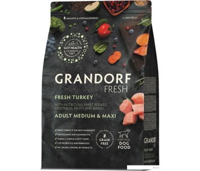     Grandorf Adult Medium&Maxi Breeds Fresh Turkey&Sweet Potato 10 