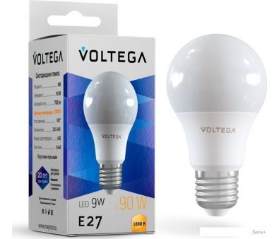   Voltega Simple A60 9W 3000K E27