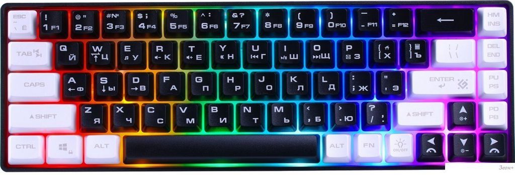 Клавиатура Defender Aris GK-349 (черный/белый)