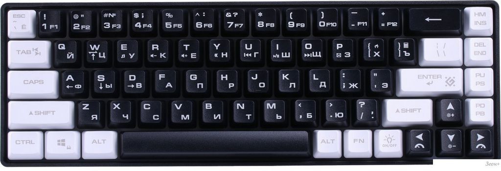 Клавиатура Defender Aris GK-349 (черный/белый)