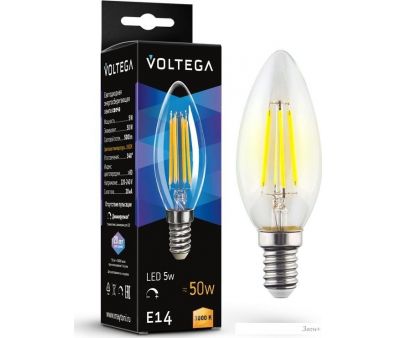  Voltega Crystal Candle 5W 3000K E14 DIM