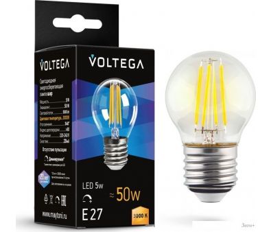   Voltega Crystal Globe 5W 3000K E27 DIM