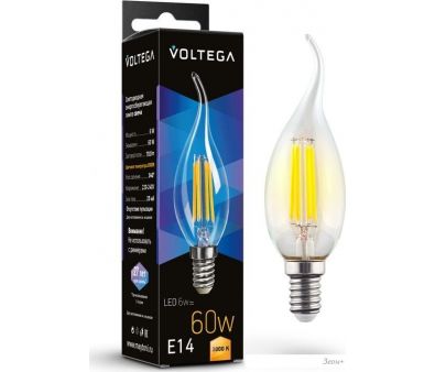   Voltega Crystal Candle wind 6W 3000K E14