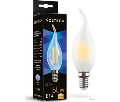  Voltega Crystal Candle wind matt 6W 3000K E14