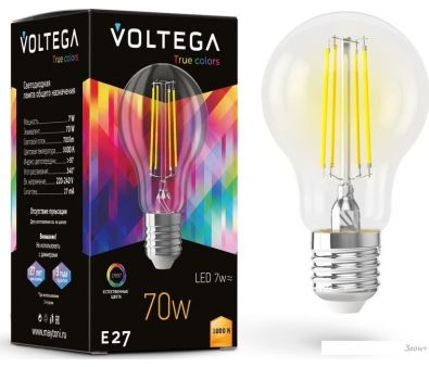   Voltega Crystal A60 7W 3000K E27 CRI97