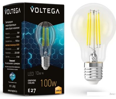  Voltega Crystal Graphene A60 10W 3000K E27