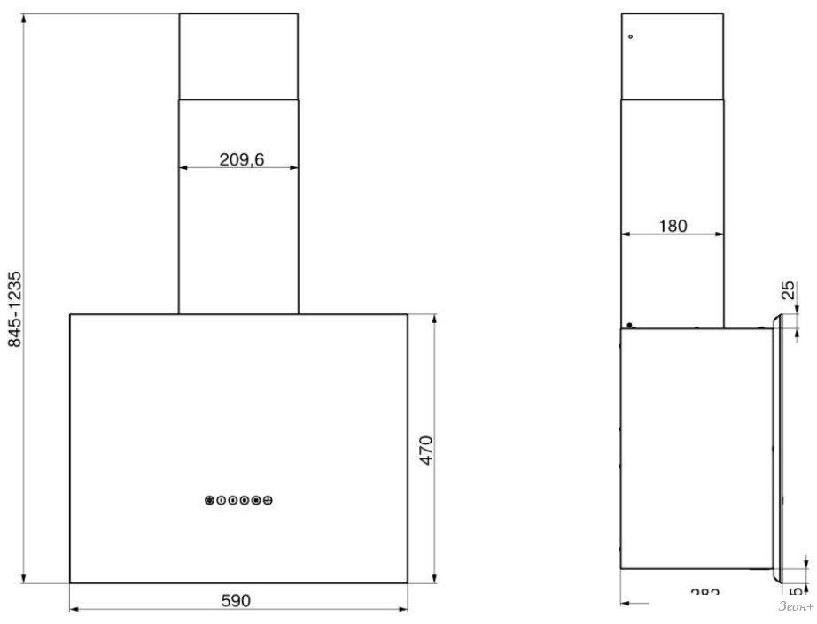 Кухонная вытяжка Elikor Метеорит 60П-700-Э4Д 192315 (белый)