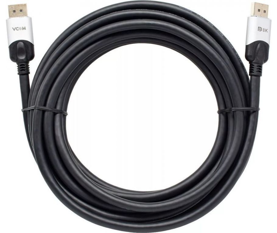 Кабель VCOM CG635-7.5M DisplayPort - DisplayPort (7.5 м, черный/серый)