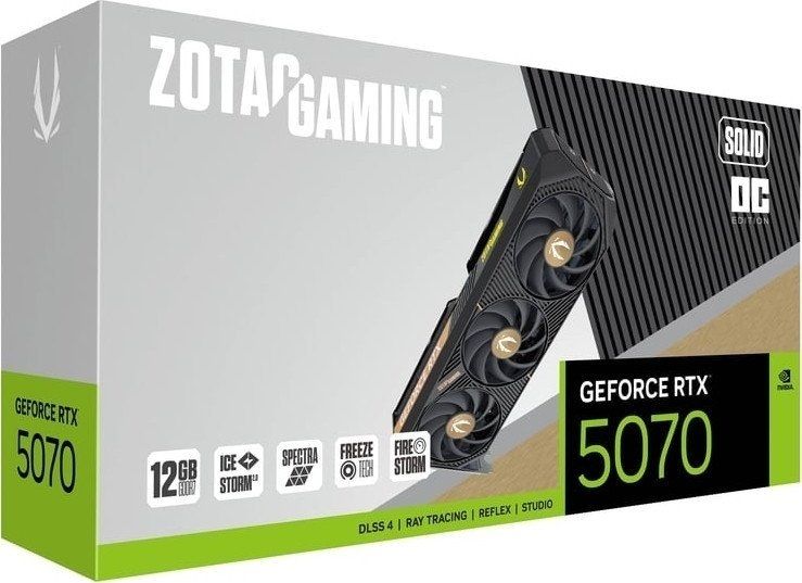 Видеокарта ZOTAC Gaming GeForce RTX 5070 Solid OC ZT-B50700J-10P
