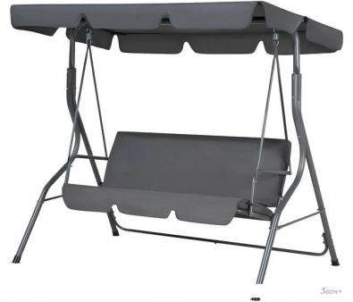 Садовые качели National Tree Company Simple с тентом К-1 DS-186 (серый)